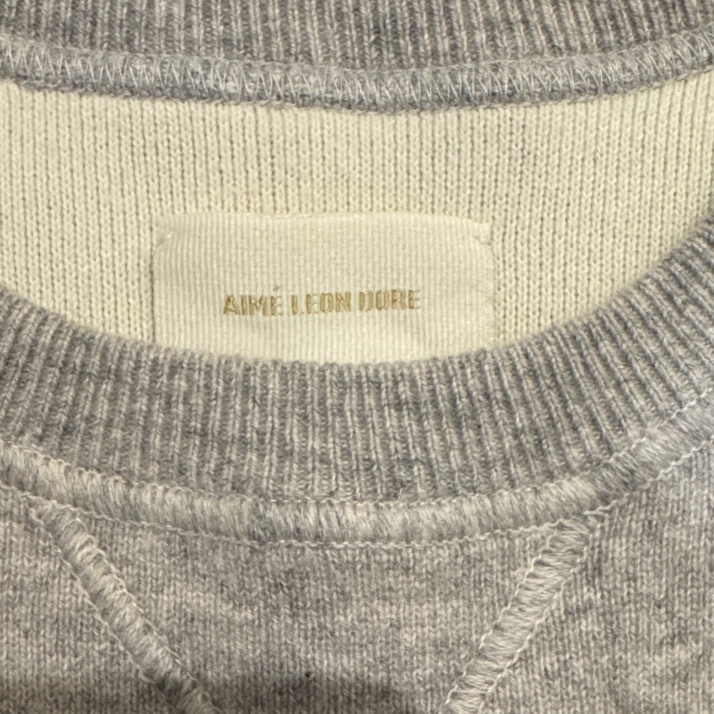 Aime Leon Dore Light Gray Crew Neck Sweater